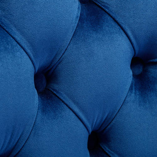 Nikki Collection 2-Pcs Blue&Chrome Velvet Dining Chairs (DE1701BL)