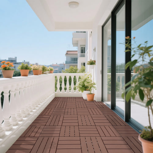 44 Pack Brown Interlocking Deck Tiles