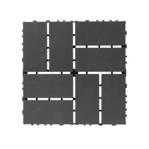 44 Pack Dark Gray Interlocking Deck Tiles