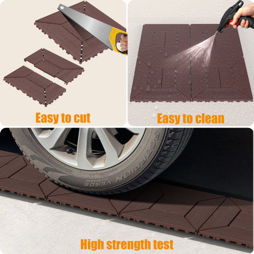 44 Pack New Style Brown Interlocking Deck Tiles