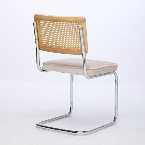 Mid-Century Modern 2-Pcs Golden Velvet Dining Chairs (DE1851BG)
