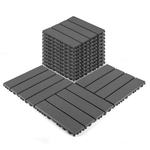 44 Pack Dark Gray Interlocking Deck Tiles