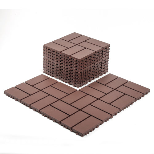 44 Pack Brown Interlocking Deck Tiles