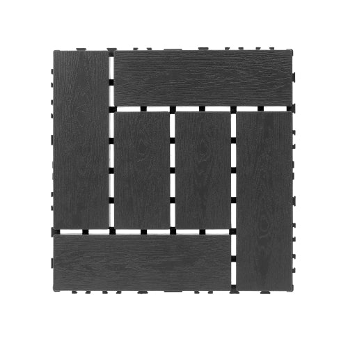 44 Pack ZZ Style Dark Gray Interlocking Deck Tiles