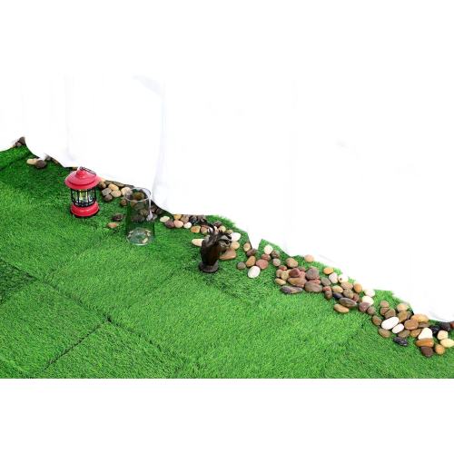 Interlocking Artificial Grass Tiles (36pcs, Green)