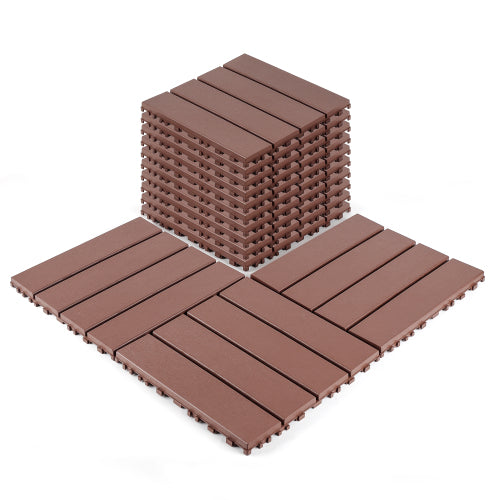44 Pack Brown Interlocking Deck Tiles