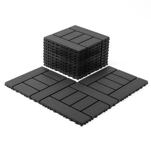44 Pack Dark Gray H - Style Interlocking Deck Tiles