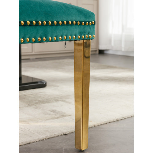 Modern Tufted Velvet Dining Chair Set (Green, DE1601GN)