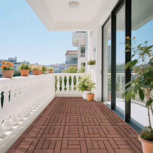 44 Pack ZZ Style Brown Interlocking Deck Tiles