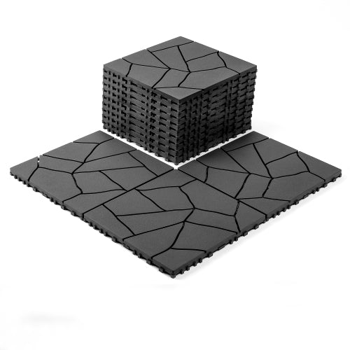 44 Pack Dark Gray H - Style Interlocking Deck Tiles