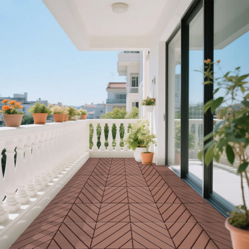 44 Pack Brown Interlocking Deck Tiles