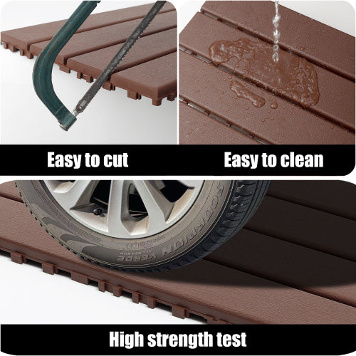 22 Pack Brown 2FT Interlocking Patio Deck Tiles