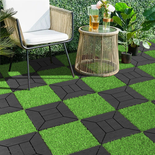 44 Pack New Style Dark Gray Interlocking Deck Tiles