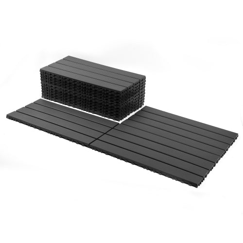 22 Pack Dark Gray 2FT Interlocking Patio Deck Tiles