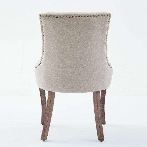 A&A Furniture 2-Pcs Beige Ultra Side Dining Chairs (DE1807BG)