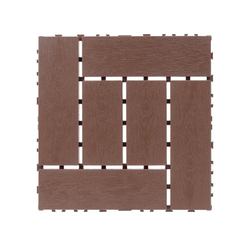 44 Pack ZZ Style Brown Interlocking Deck Tiles