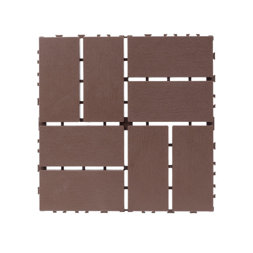 44 Pack Brown Interlocking Deck Tiles