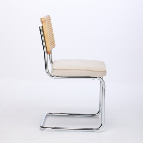 Mid-Century Modern 2-Pcs Golden Velvet Dining Chairs (DE1851BG)