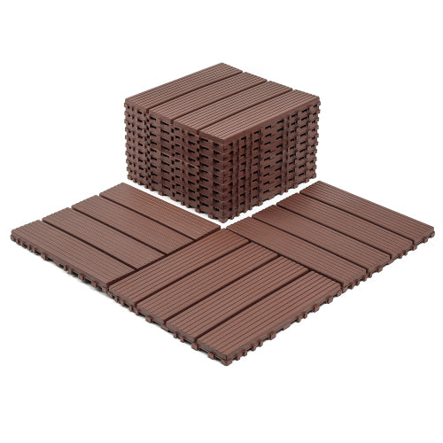 44 Pack Brown Interlocking Deck Tiles