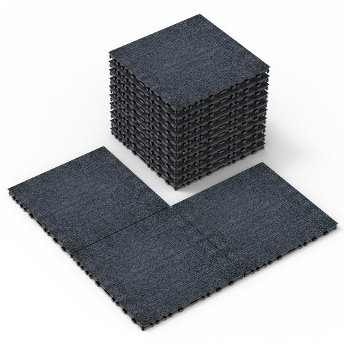 36 Pack 12" Interlocking Patio Carpet Deck Tiles