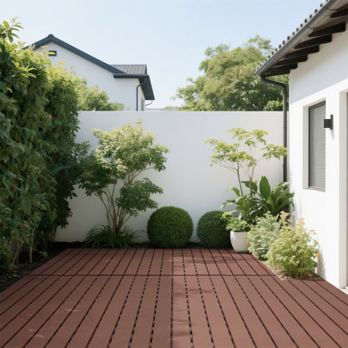 22 Pack Brown 2FT Interlocking Patio Deck Tiles