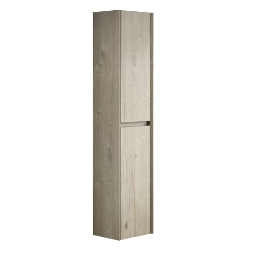 DACI 140cm Badezimmer-Wandschrank (2 Türen + Innenregale, Eiche cremefarben)