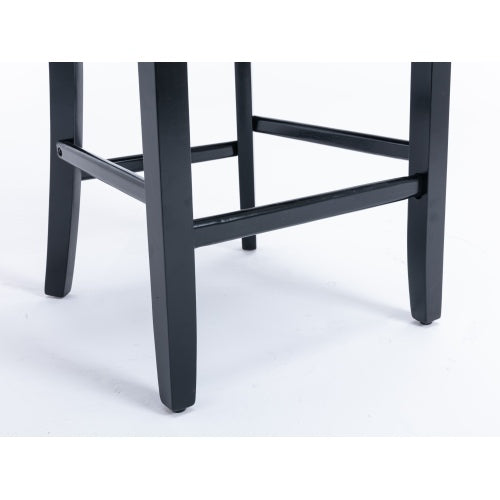 Orange Velvet Tufted Barstools 2-Pcs Set (DE2002OG)