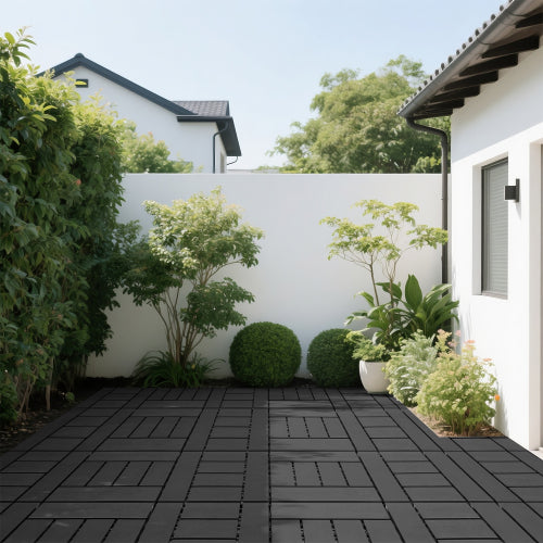 44 Pack Dark Gray H - Style Interlocking Deck Tiles