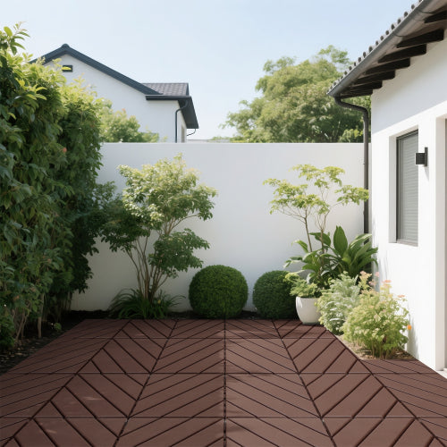 44 Pack Brown Interlocking Deck Tiles