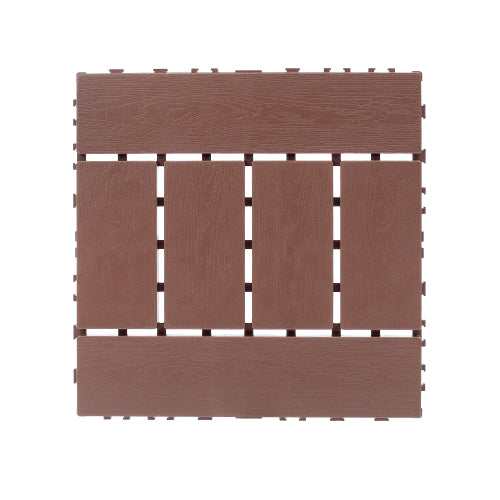 44 Pack Brown H - Style Interlocking Deck Tiles