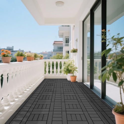 44 Pack Dark Gray H - Style Interlocking Deck Tiles