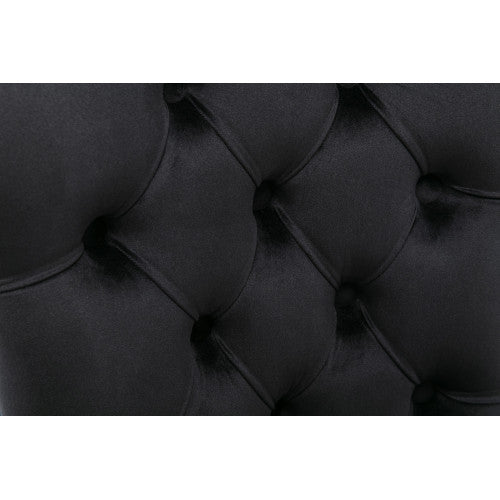 Nikki Collection 2-Pcs Black Velvet Tufted Dining Chair (DE2001BK)