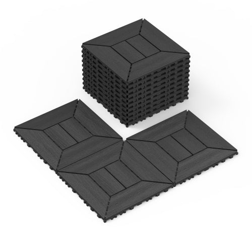 44 Pack New Style Dark Gray Interlocking Deck Tiles