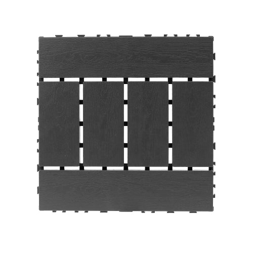 44 Pack Dark Gray H - Style Interlocking Deck Tiles