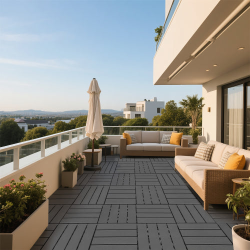 44 Pack Dark Gray Interlocking Deck Tiles