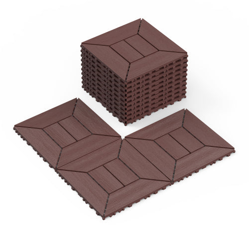44 Pack New Style Brown Interlocking Deck Tiles