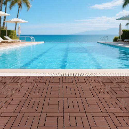 44 Pack ZZ Style Brown Interlocking Deck Tiles