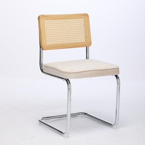 Mid-Century Modern 2-Pcs Golden Velvet Dining Chairs (DE1851BG)
