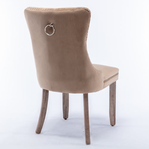 Nikki Collection 2-Pcs Blue&Chrome Velvet Dining Chairs (DE1701BL)