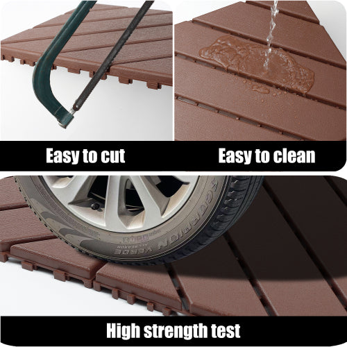 44 Pack Brown Interlocking Deck Tiles