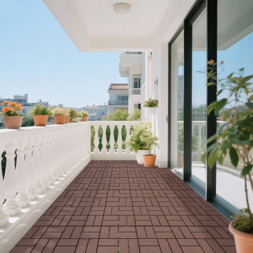 44 Pack Brown Interlocking Deck Tiles