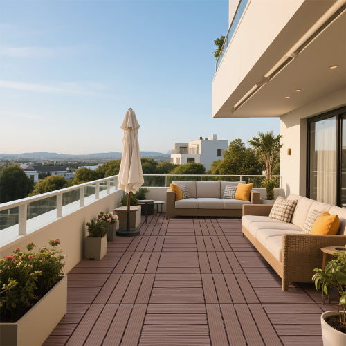 44 Pack Brown Interlocking Deck Tiles