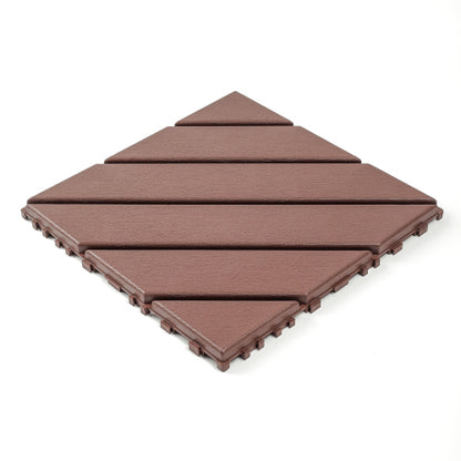 44 Pack Brown Interlocking Deck Tiles