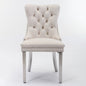 Modern Tufted Velvet Dining Chair Set (Beige, DE1701BG)