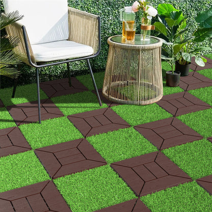 44 Pack New Style Brown Interlocking Deck Tiles