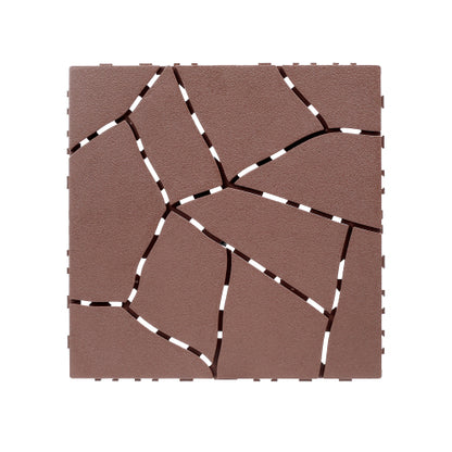 44 Pack Brown Stone - Style Interlocking Deck Tiles