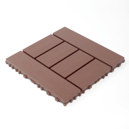 44 Pack Brown H - Style Interlocking Deck Tiles