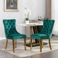 Modern Tufted Velvet Dining Chair Set (Green, DE1601GN)