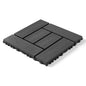 44 Pack ZZ Style Dark Gray Interlocking Deck Tiles