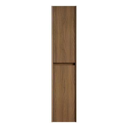 DACI 140cm Badezimmer-Wandschrank (2 Türen + Fächer, Espressofarbe)